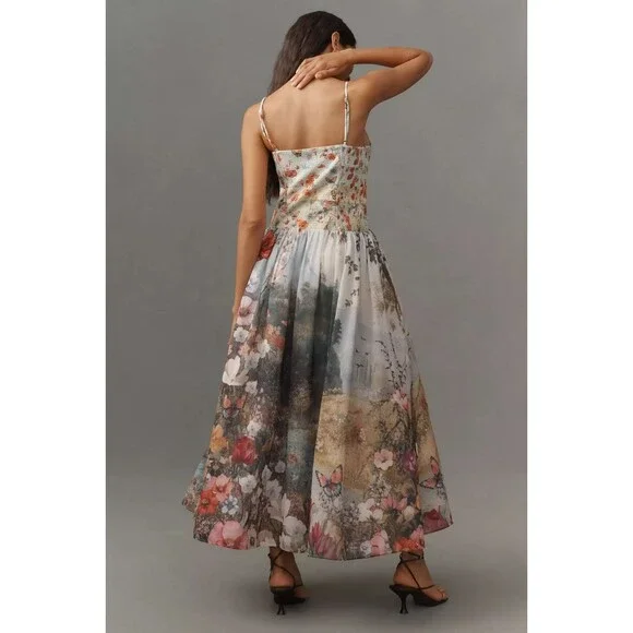 Anthropologie The Muse Basque-Waist Midi Dress XL NWT - Picture 5 of 5
